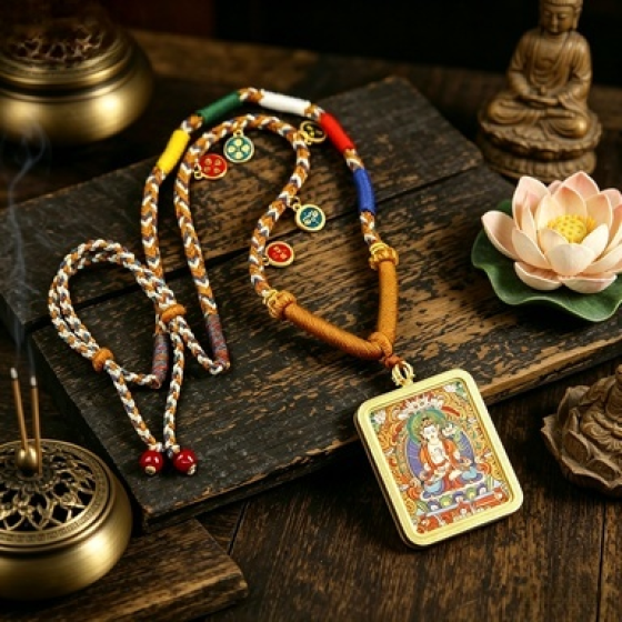 Thangka Manjushri Bodhisattva amulet